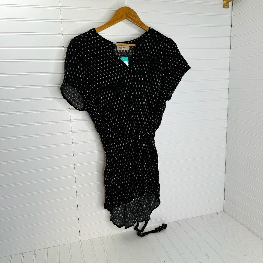 NWT Full Moon Segura Short Sleeve Tie Waist Maternity Top